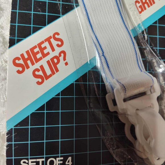 Adjustable Elastic Bed Sheet Holder Gripper Fastener Straps - Set of 4 - Picture 2 of 4